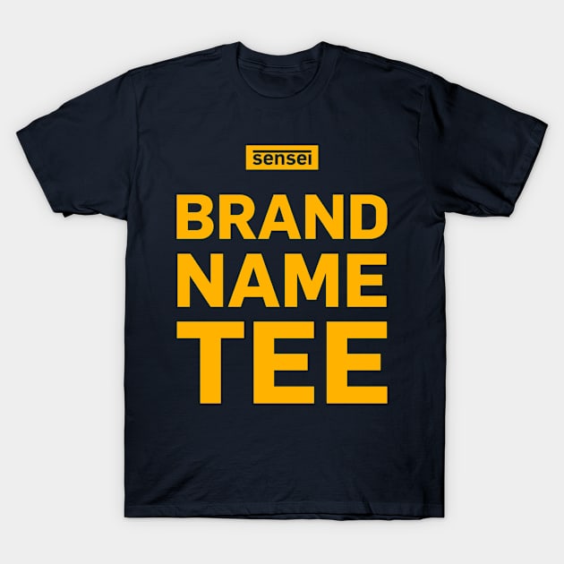 Brand Name Tee – Tee Yellow (Navy) T-Shirt by SenseiSydney